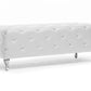 Stella Bench Crystal Tufted Black Leather Modern