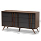 Naoki Bedroom Dresser Modern Two-Tone Grey and Walnut Finished Wood with 6 Drawers for Stylish Storage Solutions