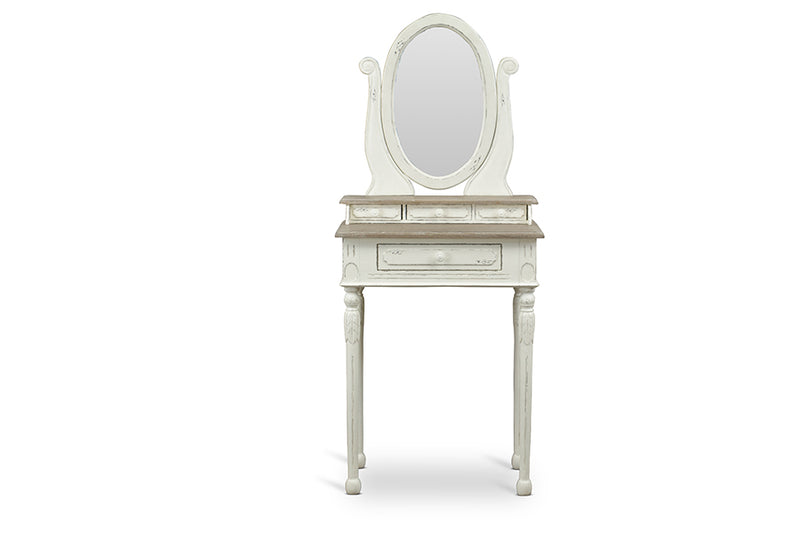 Anjou Dressing Table with Mirror Traditional French Accent Furniture for Elegant Bedroom Decor