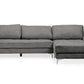 Agnew Sectional Sofa Contemporary Light Beige Microfiber Right Facing