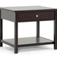 Nashua Brown Modern Accent Table and Nightstand for Stylish Living Room and Bedroom Decor