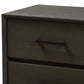 Parris Nightstand Rustic Grey Wood and Black Metal 2-Drawer Bedroom Furniture with Modern Design