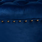 Iglehart Ottoman Modern and Contemporary Royal Blue Velvet Fabric Upholstered Tufted