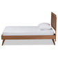 Michi Twin Size Bed in Modern Ash Walnut Finish with Sturdy Wood Construction