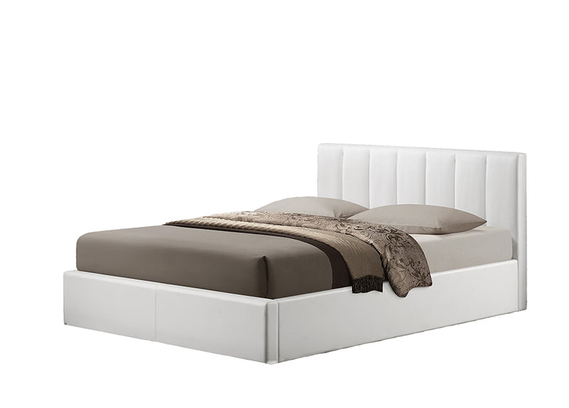 Templemore Black Leather Contemporary Bed