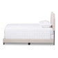 Willis Bed - Modern and Contemporary Light Beige Fabric Upholstered