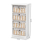 Rianne Storage Unit Modern White Finished Wood with 4 Baskets for Organized Living and Stylish Home Décor