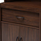 Laurana Kitchen Cabinet Modern and Contemporary Dark Walnut Finish with Hutch