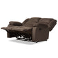 Hollace Modern Taupe Microsuede Recliner Sofa for Two with Adjustable Seating and Stylish Design