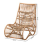 Genera Modern Bohemian Rattan Lounge Chair - Stylish Natural Fiber Seating for Living Room, Patio or Outdoor Use