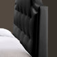 Carlotta Black Modern Bed - Upholstered Headboard