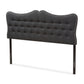 Emma Queen Size Headboard in Modern Dark Grey Fabric Design