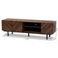 Berit Mid-Century Modern TV Stand in Walnut Brown Wood with Storage and Stylish Design