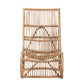 Genera Modern Bohemian Rattan Lounge Chair - Stylish Natural Fiber Seating for Living Room, Patio or Outdoor Use