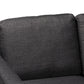 Miles Sectional Sofa Modern and Contemporary Charcoal Fabric Upholstered with Left Facing Chaise