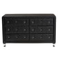 Luminescence Dresser - Black Faux Leather Upholstered