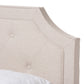 Willis Bed - Modern and Contemporary Light Beige Fabric Upholstered