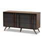 Naoki Bedroom Dresser Modern Two-Tone Grey and Walnut Finished Wood with 6 Drawers for Stylish Storage Solutions