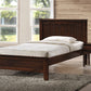 Schiuma Cappuccino Twin Size Bed Contemporary Wood Design for Stylish Bedrooms