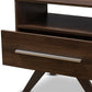 Ashfield Mid-Century Modern Nightstand Walnut Brown Wood with Storage Drawer and Stylish Design