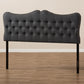 Emma Queen Size Headboard in Modern Dark Grey Fabric Design