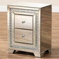 Mina Mirrored End Table - Modern Hollywood Regency Glamour with 2 Drawers for Stylish Storage and Decor