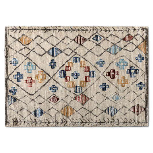 Triton Area Rug Modern Multi-Colored Hand-Tufted Wool Design for Stylish Home Décor