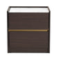 Walker Modern Contemporary Nightstand Dark Brown Gold Finished Wood Faux Marble Top Stylish Bedroom Storage