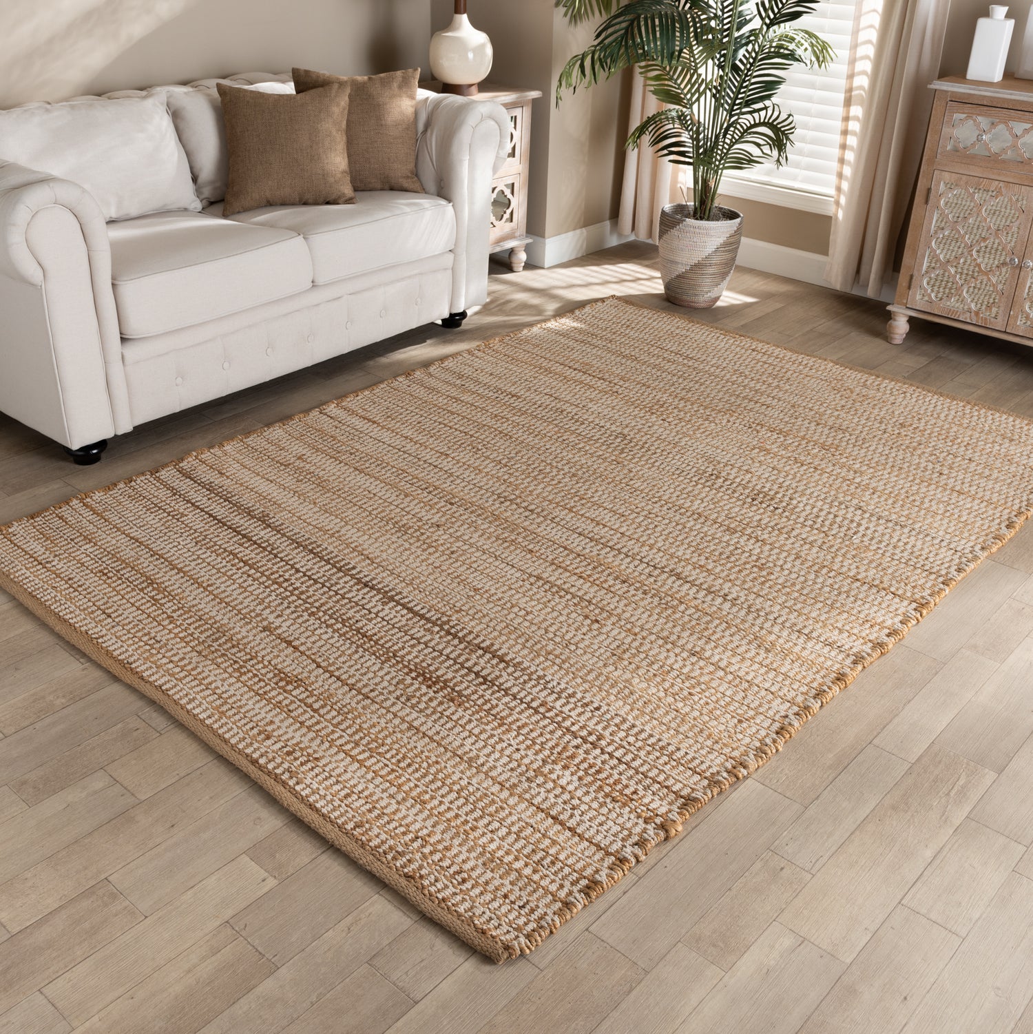 Osage Area Rug Modern Handwoven Natural Hemp Blend for Stylish Home Décor