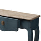 Mazarine Console Table Classic Provincial Blue Spruce Finish for Elegant Home Decor