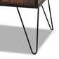 Corina TV Stand Mid-Century Modern Two-Tone Walnut and Black Wood Entertainment Center with Storage for Living Room