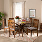 Norah Dining Set Modern Contemporary Grey Fabric Upholstered Dark Brown Finished Wood 7-Piece