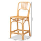 Ivora Counter Stool - Modern Bohemian Natural Brown Rattan Design for Stylish Decor and Comfortable Seating