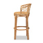 Orchard Bohemian Rattan Bar Stool in Natural Brown - Stylish Seating for Home Bars and Kitchens