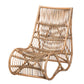 Genera Modern Bohemian Rattan Lounge Chair - Stylish Natural Fiber Seating for Living Room, Patio or Outdoor Use