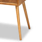 Mae Mid-Century Modern Console Table Natural Brown Wood with 2 Drawers for Stylish Storage and Display