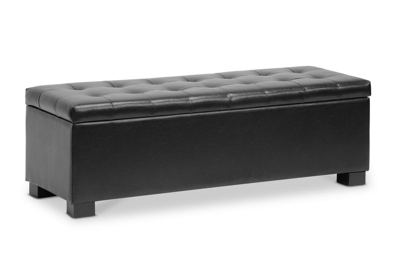 Roanoke Ottoman Contemporary Black