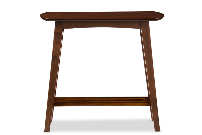 Sacramento Console Table Mid-century Modern Scandinavian Style Dark Walnut Finish