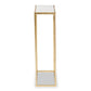 Calanthe Console Table Modern Gold Finished Metal Design with Elegant Marble Top