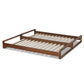 Klara Expandable Twin to King Size Bed Frame in Modern Walnut Finish