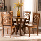 Kaila Dining Set Modern and Contemporary Dark Brown Finished Wood 5-Piece