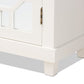 Carlena Sideboard - Modern White Wood Storage Cabinet with Mirrored Glass, 2-Door Design for Dining or Living Room