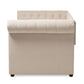 Mabelle Trundle Daybed - Modern and Contemporary Beige Fabric