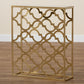 Calanthe Console Table Modern Gold Finished Metal Design with Elegant Marble Top