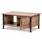 Vaughan Coffee Table - Modern Two-Tone Rustic Oak in Brown and Black Finish, Stylish Wood Design for Living Room Decor