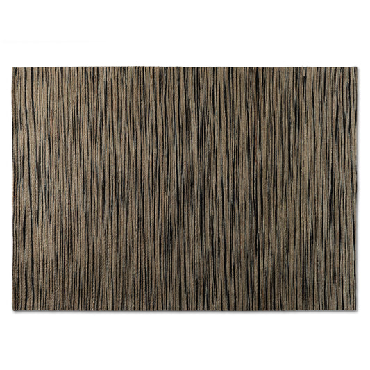 Shiro Area Rug - Modern Handwoven Hemp in Beige and Black for Stylish Home Decor