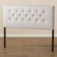 Windsor Headboard - Modern and Contemporary Greyish Beige Fabric Upholstered