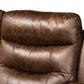 Beasley Reclining Loveseat - Modern Distressed Brown Faux Leather 2-Seater Sofa for Living Room Comfort and Style