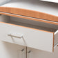 Edonia Kitchen Cabinet Modern Contemporary Design Beech Brown White Finish