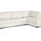 Orland Sectional Sofa Set Brown Leather Modern with Left Facing Chaise